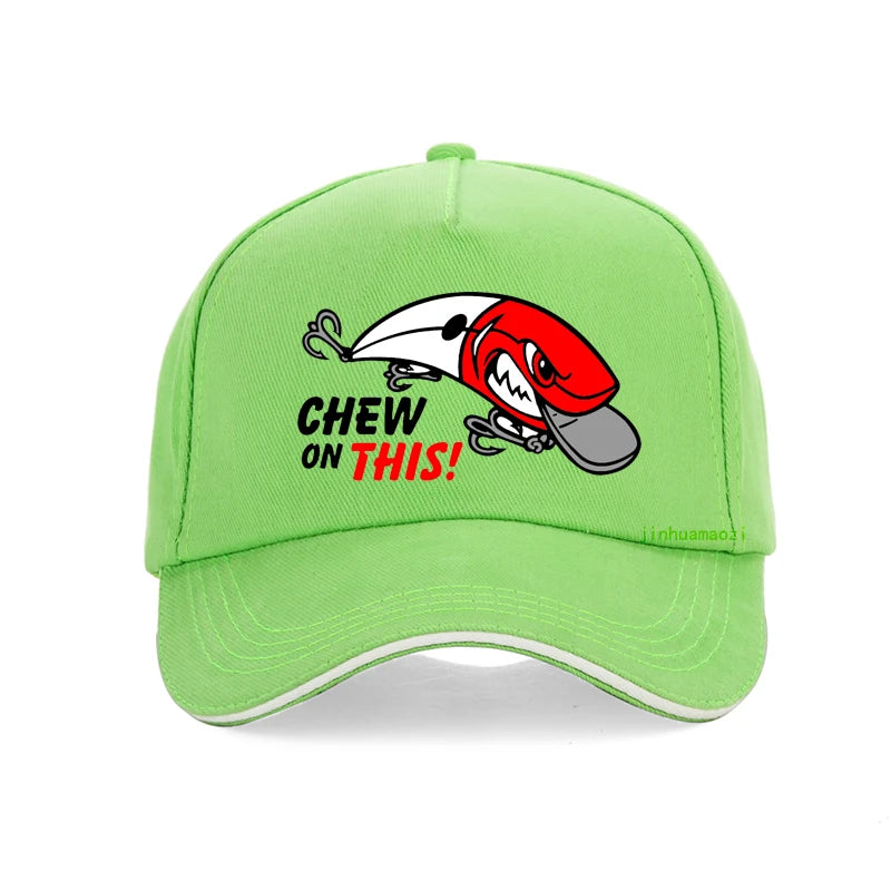 Cartoon Fishbone Funny Outdoor Baseball Cap