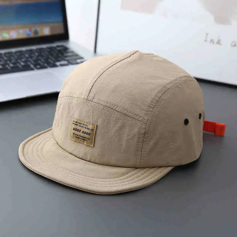 Japanese Style Short Brim Duckbill Snapback Cap