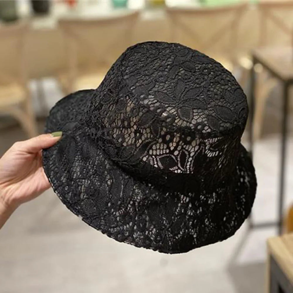 Korean Lace Breathable Summer Bucket Hat