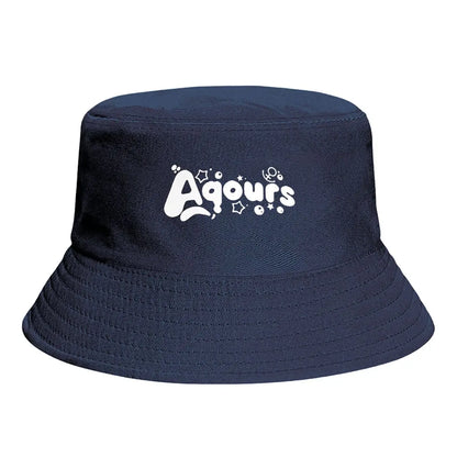 Aqours Pastel Pop Group Text Bucket Hat