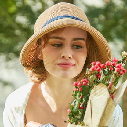 French Straw Bonnet Bucket Hat