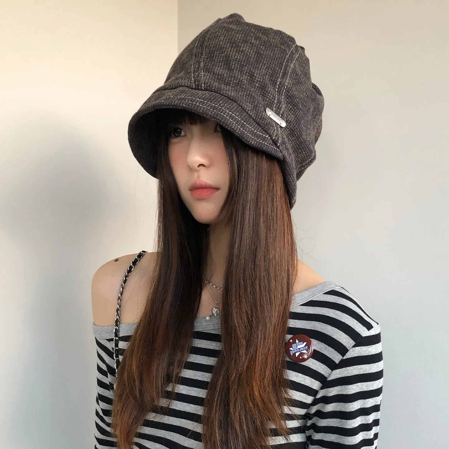 Retro American Oversized Fisherman Bucket Hat
