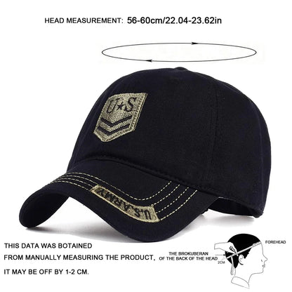 Unisex US Letter Embroidery Baseball Caps