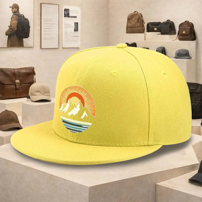 Mountain Sunset Graphic Unisex Snapback Cap