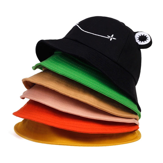 Unisex Cute Frog Style Personality Bucket Hats Fishermen Caps
