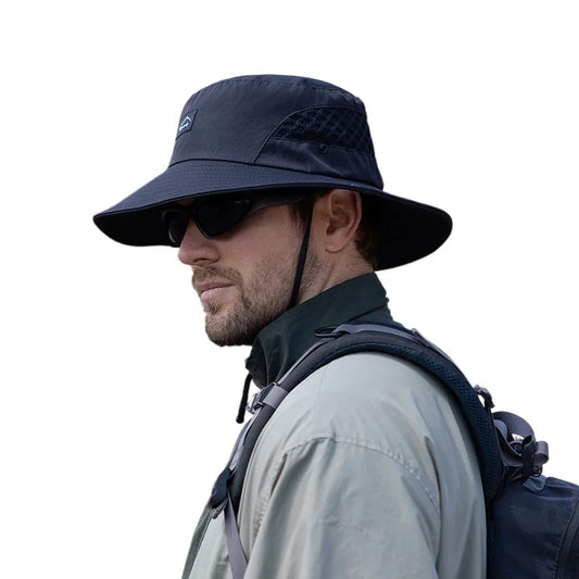 Unisex Outdoor UV Protection Wide Brim Bucket Hat
