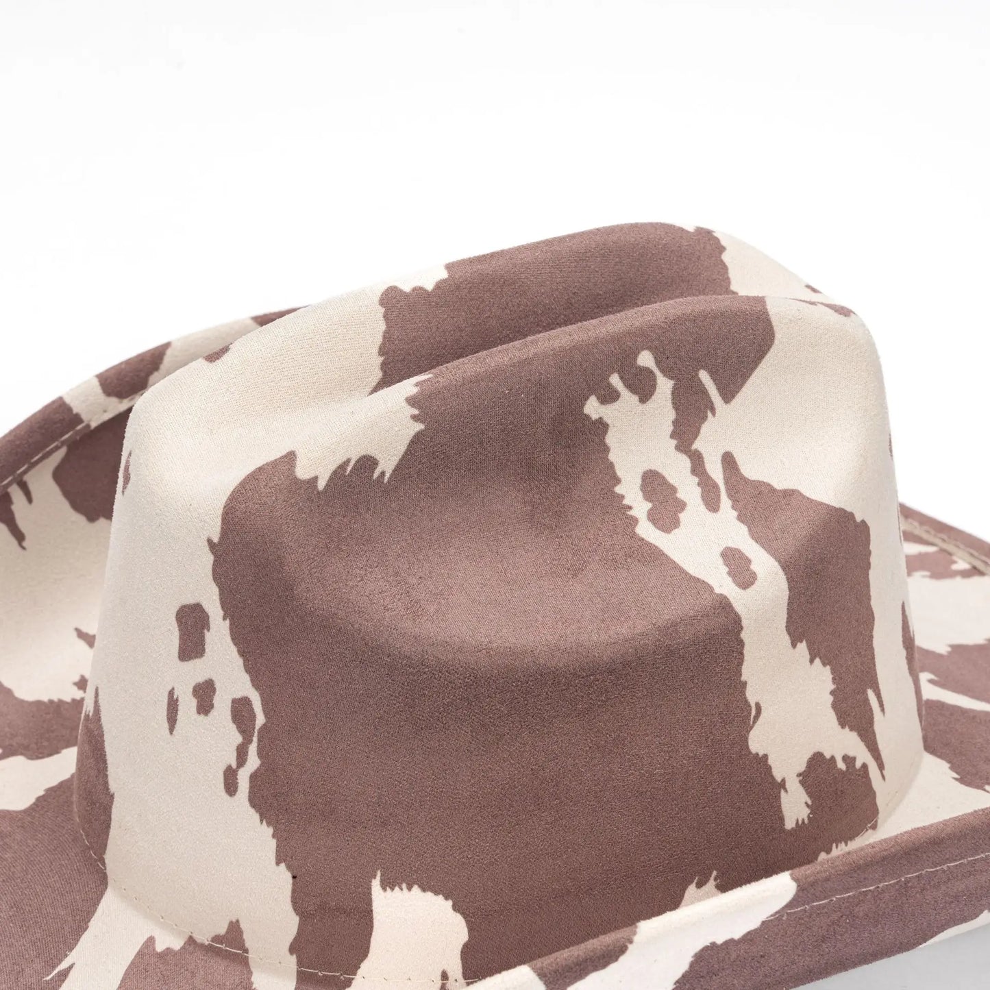 Cow Print Faux Suede Western Cowboy Hat