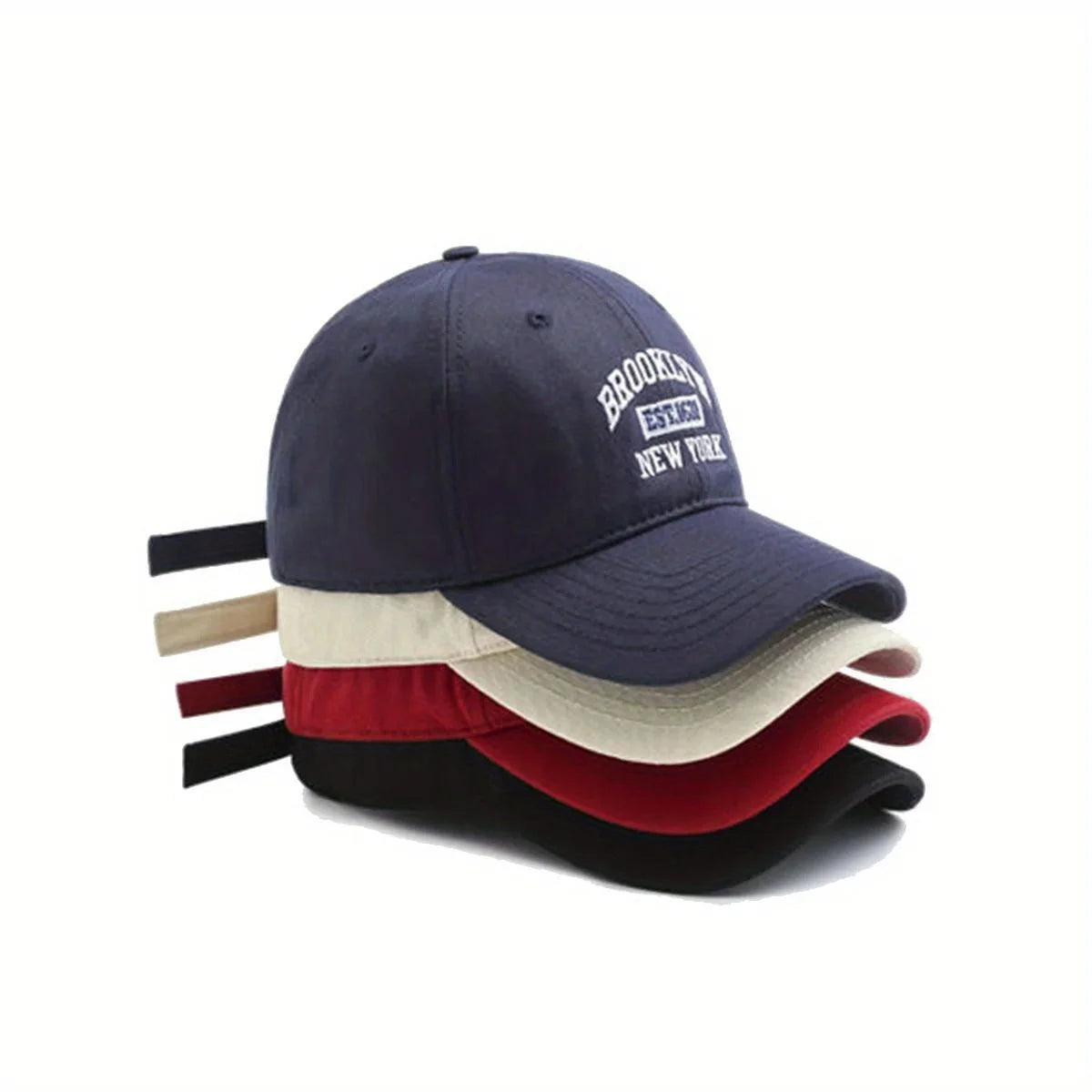 Brooklyn Embroidered Cotton Snapback Baseball Cap