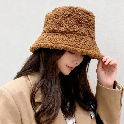 Korean Plush Fleece Lined Bucket Hat