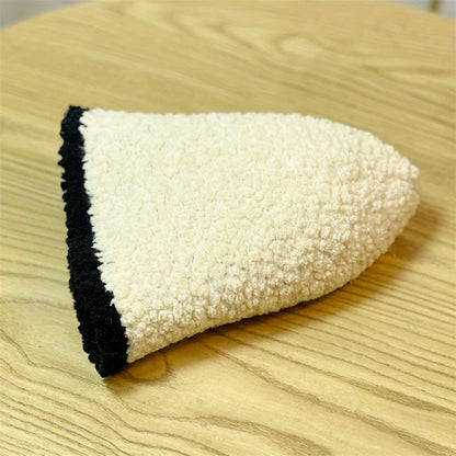 Autumn Winter Color Block Fisherman Hat