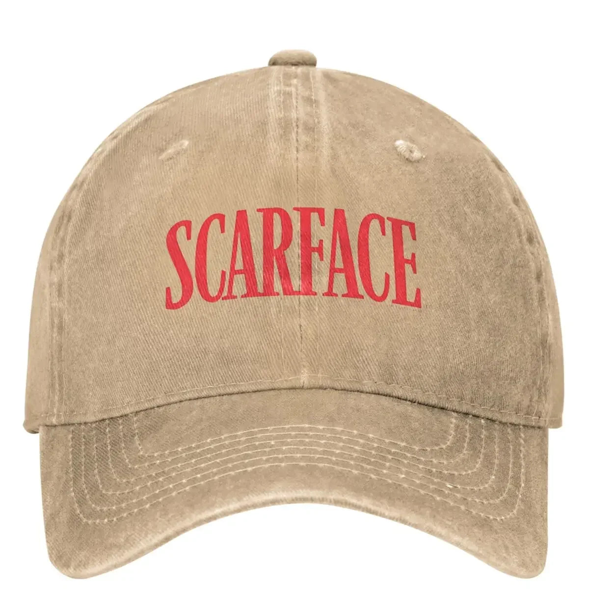 Scarface Red Vintage Distressed Baseball Cap