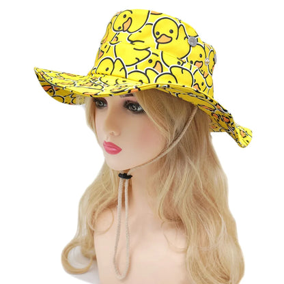 Cute Yellow Duck Cartoon Bucket Hat