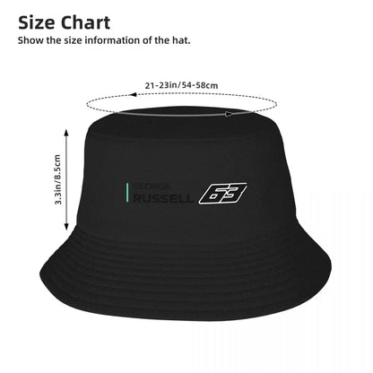 George Russell F1 Racing Graphic Bucket Hat