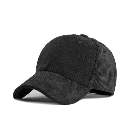 Solid Color Corduroy Warm Autumn Winter Baseball Cap