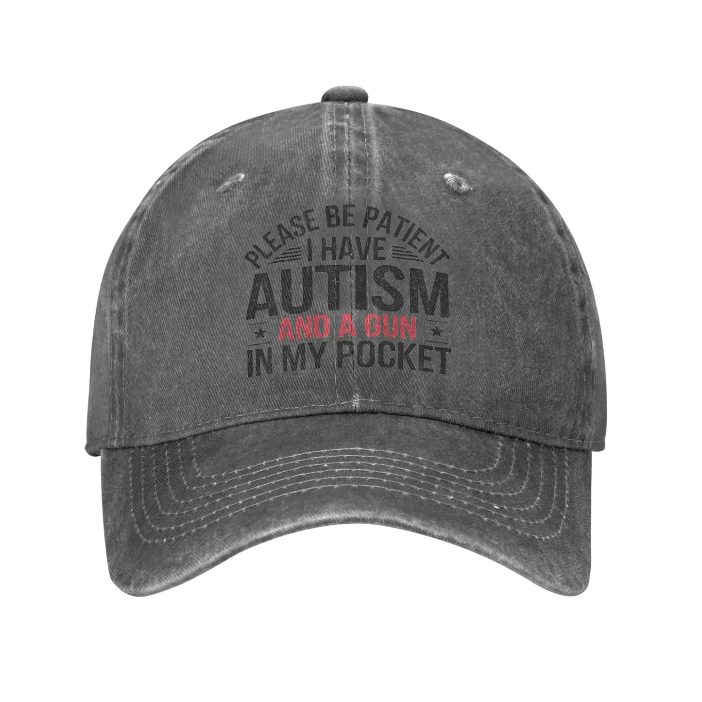 Please Be Patient Autism Funny Vintage Baseball Cap