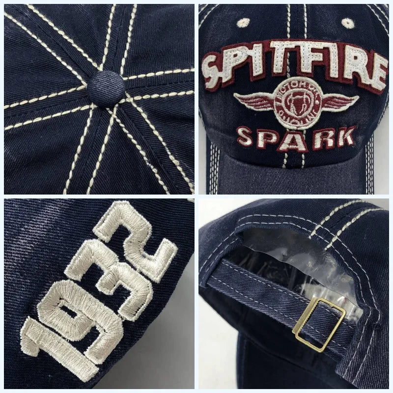 Letter Embroidered Cotton Baseball Cap Unisex