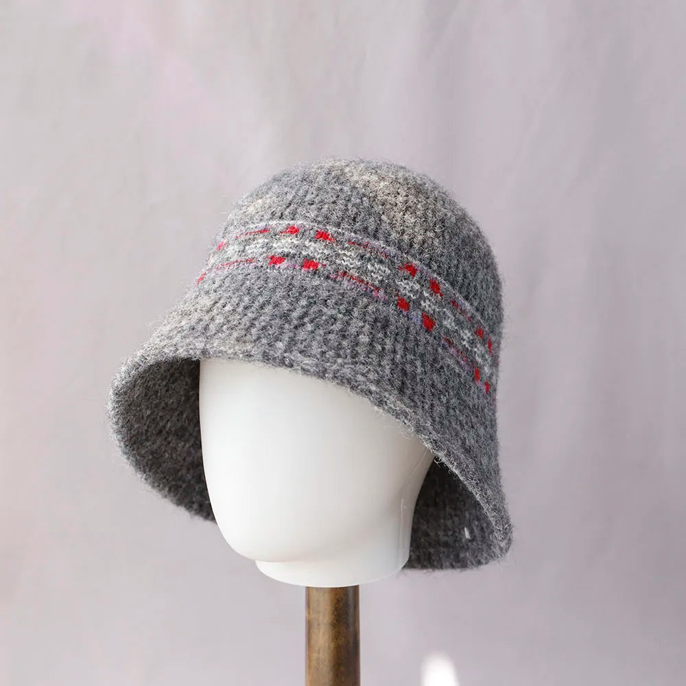 Vintage Wool Foldable Winter Bucket Hat