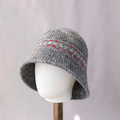 Vintage Wool Foldable Winter Bucket Hat