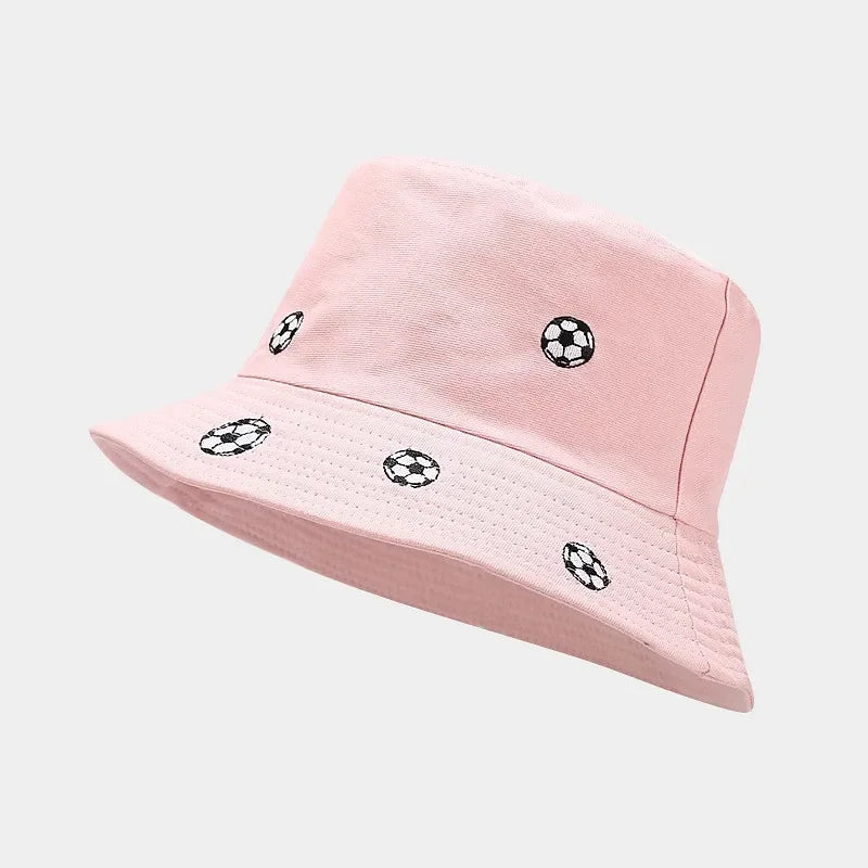 Four Seasons Cotton Embroidery Travel Bucket Hat