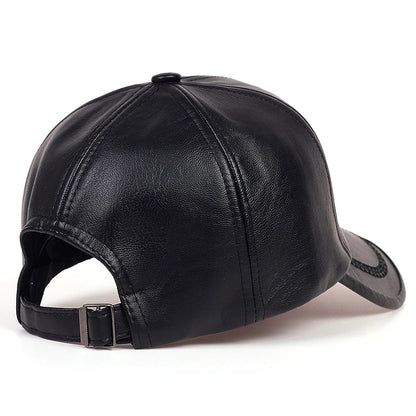 Fashion Winter Leather Baseball Cap