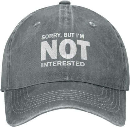 Sorry But Im Not Interested Vintage Baseball Cap