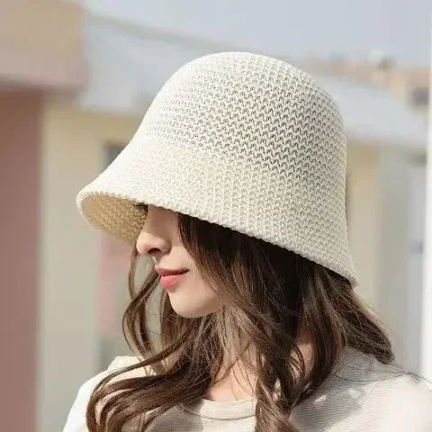 Women Hollow Out Summer Bucket Hat