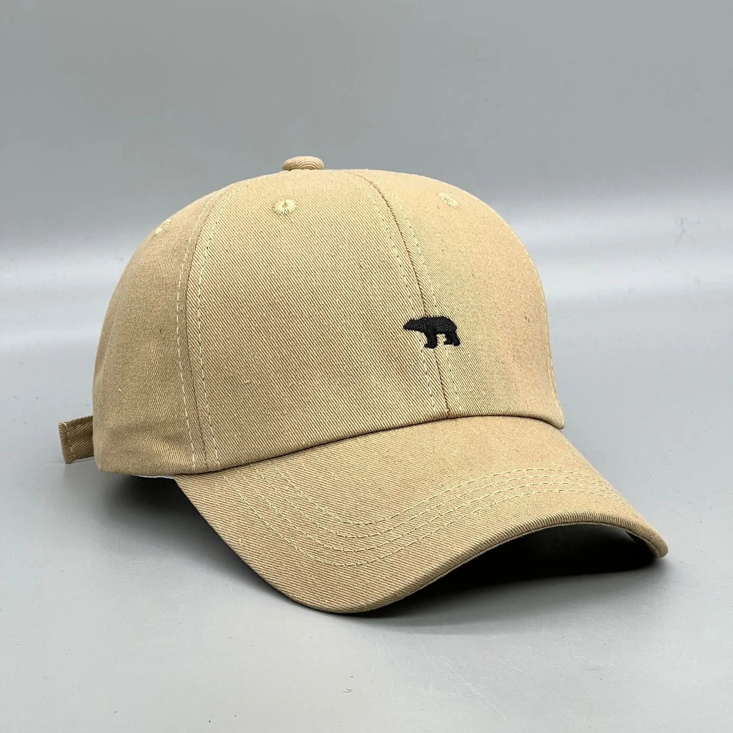 Polar Bear Embroidered Cotton Baseball Cap