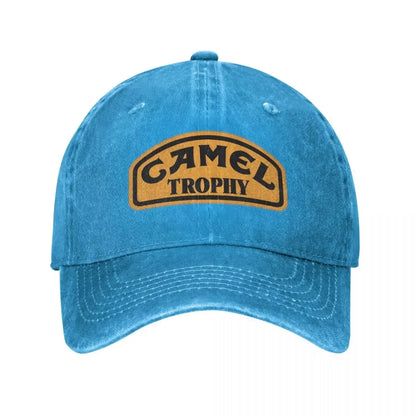 Camel Trophy Vintage Distressed Denim Baseball Cap