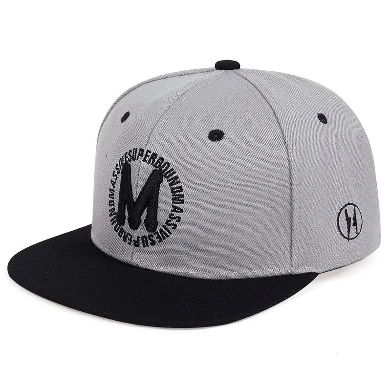 Letter Embroidered Snapback Hip Hop Baseball Hat