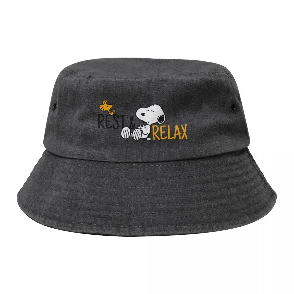 Snoopy Woodstock Denim Bucket Hat