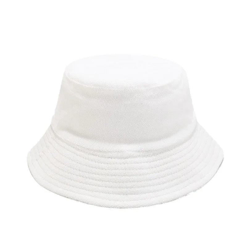 Candy Color Terry Cloth Sun Bucket Hat
