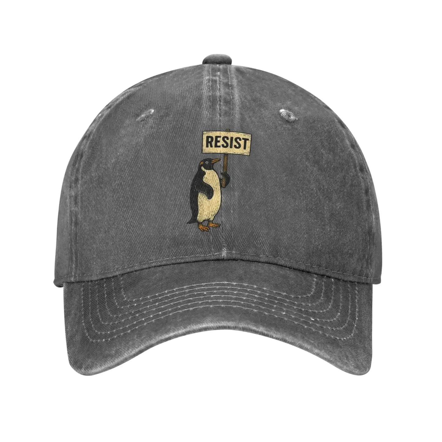Penguins Resist Protest Adjustable Trucker Baseball Cap