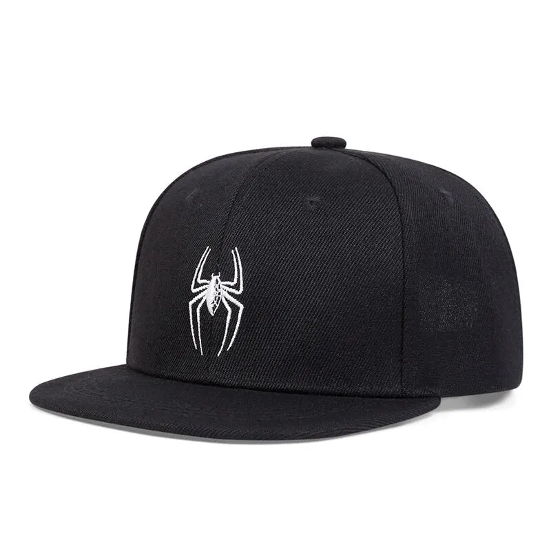 Children Spider Embroidery Snapback Cap Outdoor