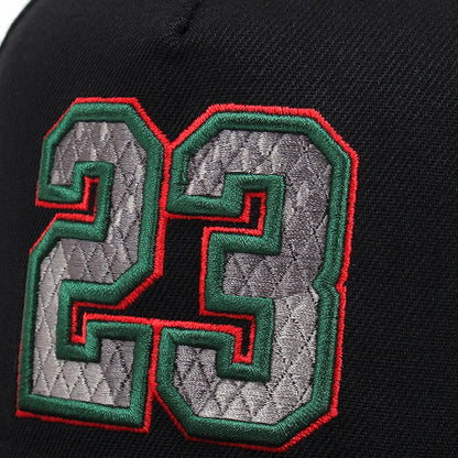 Unisex 23 Embroidered Suede Baseball Cap