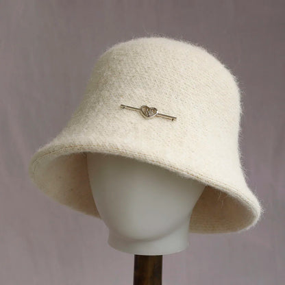 Vintage Foldable Wool Winter Bucket Hat