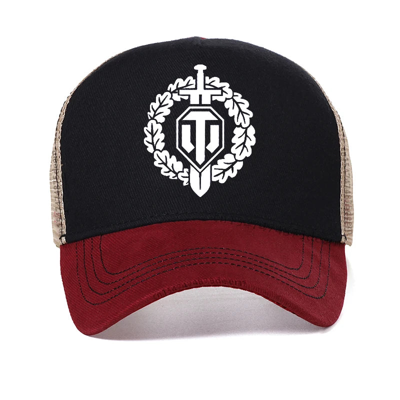 World Of Tanks Print Mesh Breathable Baseball Cap