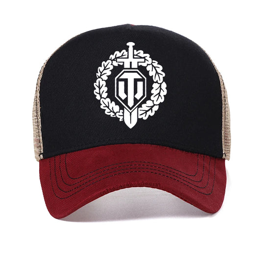 World Of Tanks Print Mesh Breathable Baseball Cap