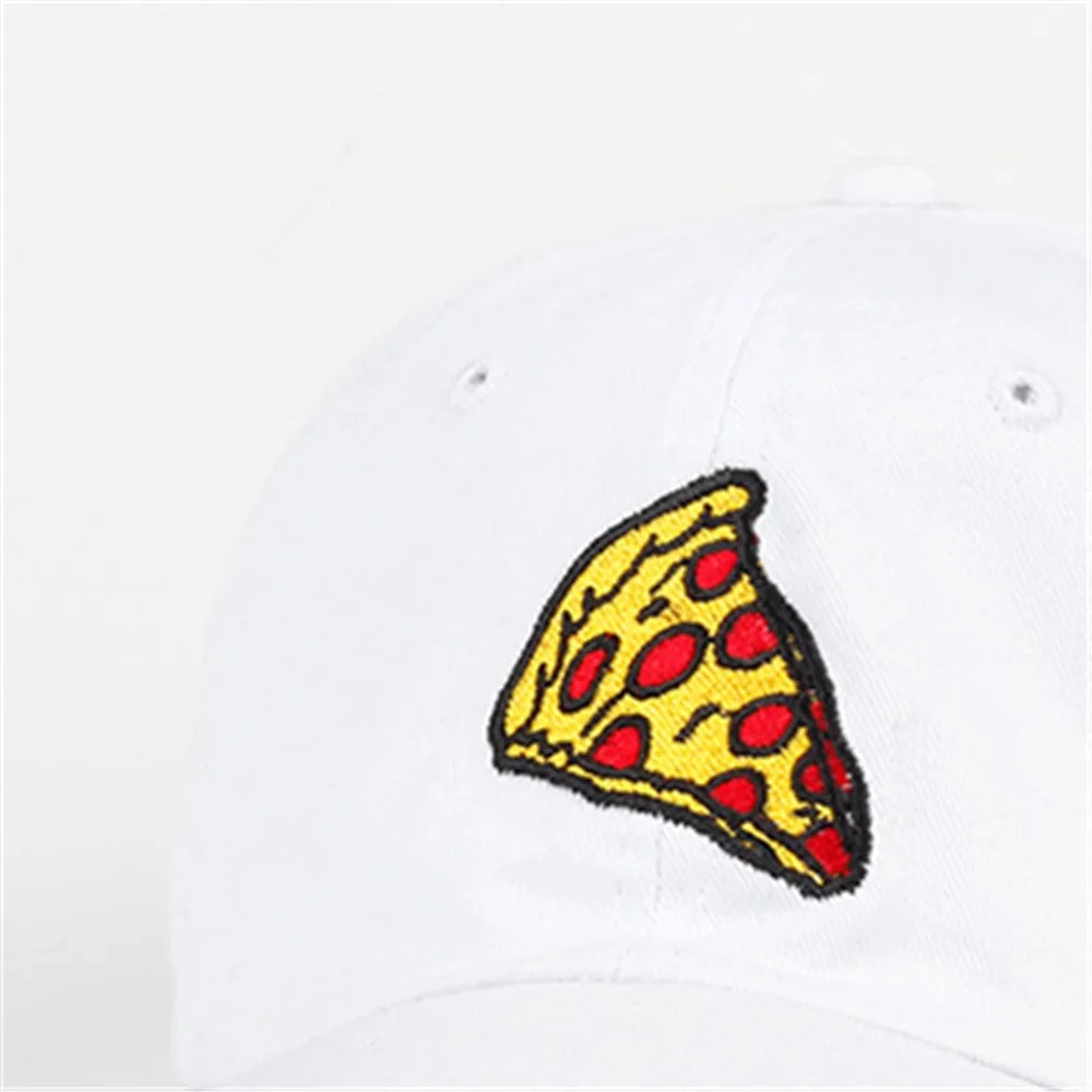 Unisex Pizza Embroidery Adjustable Dad Baseball Cap
