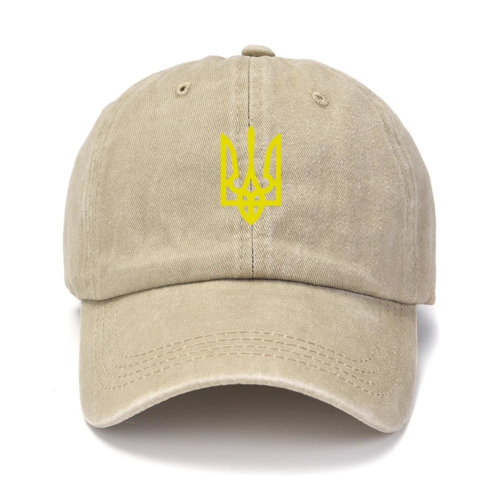 Ukraine Washed Cotton Retro Emblem Unisex Baseball Cap