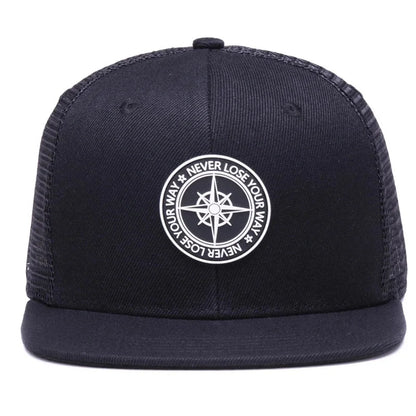 Unisex Compass Offset Printing Hip-hop Net Hats