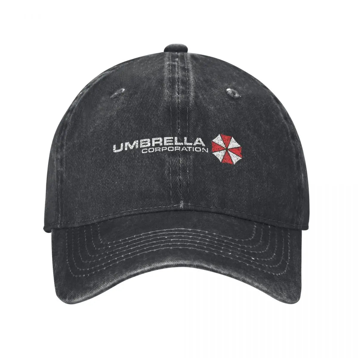 Umbrella Corp Distressed Denim Baseball Cap