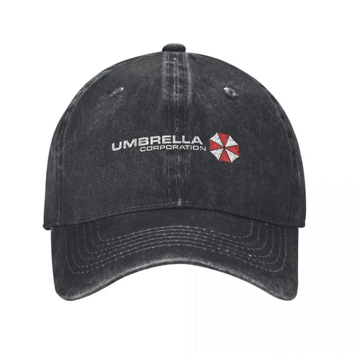Umbrella Corp Distressed Denim Baseball Cap