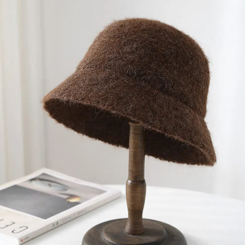 Knitted Windproof Winter Bucket Hat