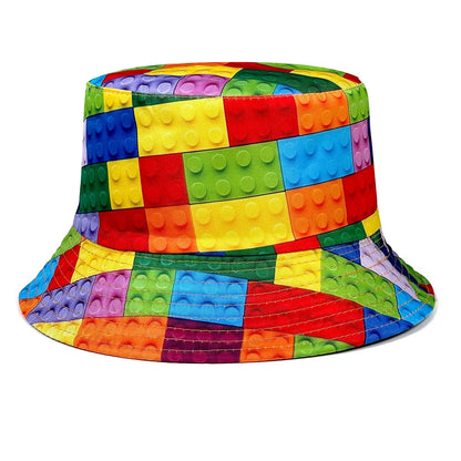 Personalized Building Block Reversible Foldable Bucket Hat