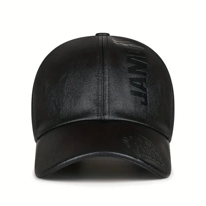 PU Leather Plush Warm Baseball Hat