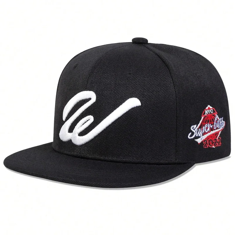 W Letter Embroidered Baseball Cap