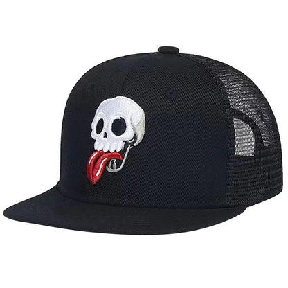 Unisex Skeleton Finger Embroidery Snapback Cap