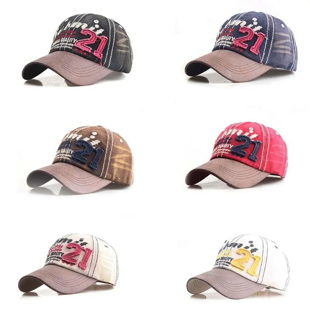 Vintage American 21 Denim Baseball Cap