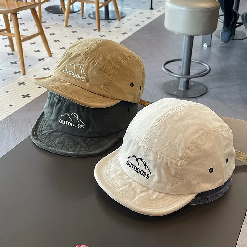 Japanese Five Panel Short Brim Snapback Caps