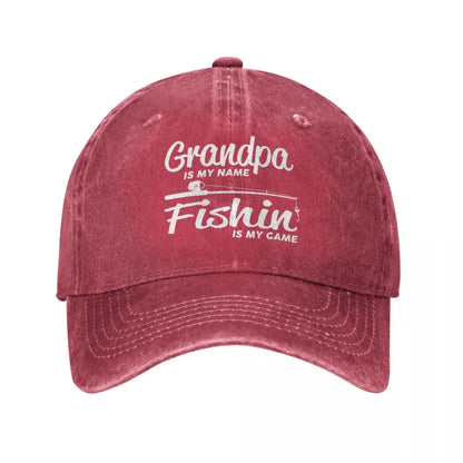 Vintage Fishing Distressed Baseball Cap